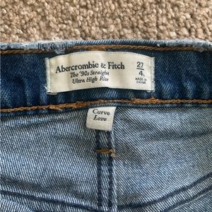 Abercrombie and fitch Curve Love 90s straight jeans